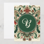 Gepersonaliseerd Victoriaans/Classic/Vintage Kerst Feestdagenkaart (Voorkant / Achterkant)