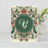 Gepersonaliseerd Victoriaans/Classic/Vintage Kerst Feestdagenkaart (Staand voorkant)