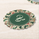 Gepersonaliseerd Victoriaans/Classic/Vintage Kerst Kartonnen Onderzetters (Gekanteld)