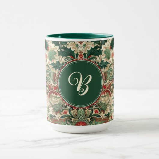 Gepersonaliseerd Victoriaans/Classic/Vintage Kerst Mok (Midden)