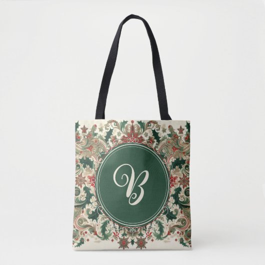 Gepersonaliseerd Victoriaans/Classic/Vintage Kerst Tote Bag (Voorkant)