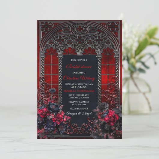 Gepersonaliseerd Victoriaans gotisch Vrijgezellenf Kaart (Staand voorkant)