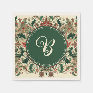 Gepersonaliseerd Victoriaans/Kerstmis Servet