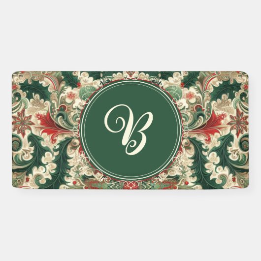 Gepersonaliseerd Victoriaans/Kerstmis Spandoek (Horizontaal)