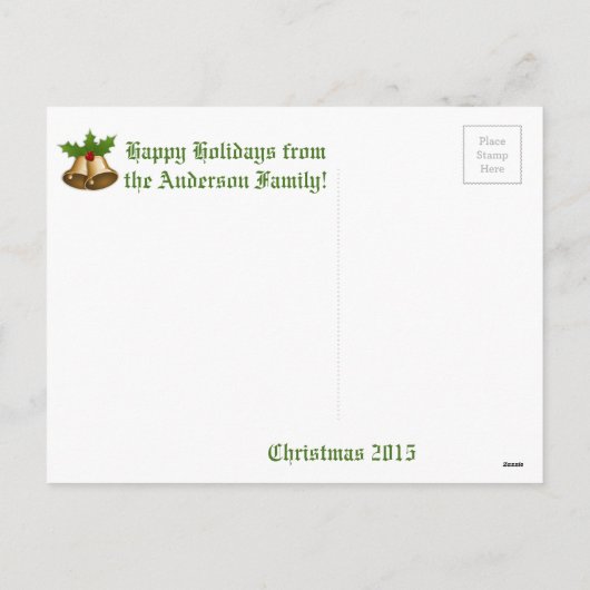 Gepersonaliseerd  Victoriaans Yule Log Briefkaart (Achterkant)