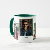 Gepersonaliseerd vier foto familie collage jager g mok (Voorkant links)