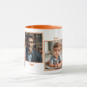 Gepersonaliseerd Vier Fotofamilie Eenvoudige Colla Mok (Midden)