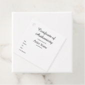 Gepersonaliseerd Vierkant Certificaat van Authenti Bedankjes Labels (In situ)