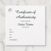 Gepersonaliseerd Vierkant Certificaat van Authenti Bedankjes Labels (Voorkant)