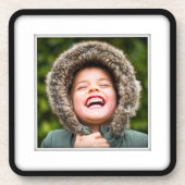 Gepersonaliseerd vierkant fotosjabloon geprogramme bier onderzetter (Voorkant)