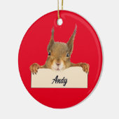 Gepersonaliseerd vierkant gezicht met aangepast ja keramisch ornament (Links)