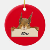 Gepersonaliseerd vierkant gezicht met aangepast ja keramisch ornament (Achterkant)