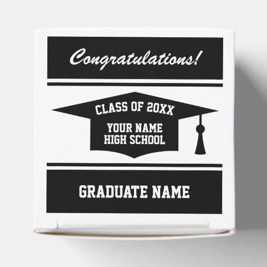 Gepersonaliseerd vierkant High School afstudeerfee Bedankdoosjes (Bovenkant)