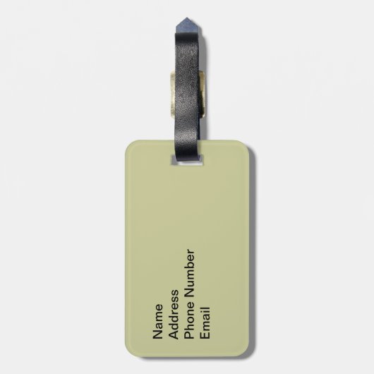 Gepersonaliseerd vintage Bagagelabel van het Brief (Achterkant verticaal)