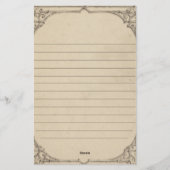 Gepersonaliseerd vintage gedistrobeerde antieke pe briefpapier (Achterkant)