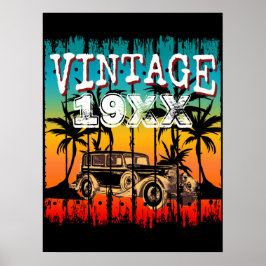 GEPERSONALISEERD VINTAGE JAAR VERJAARDAGSGESCHENK POSTER