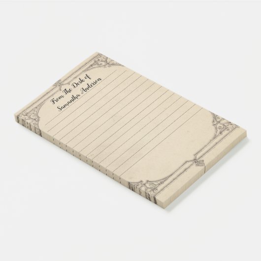 Gepersonaliseerd Vintage Vervallen Antiek Persoonl Post-it® Notes (Schuin)