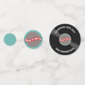 Gepersonaliseerd vinyl record retro confetti (Voorkanten)