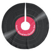 Gepersonaliseerd Vinyl Record Rood Kerstboom Rok (Voorkant)