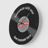 Gepersonaliseerd vinylrecord grote klok (Hoek)