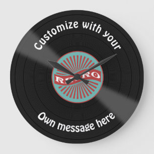 Gepersonaliseerd vinylrecord grote klok