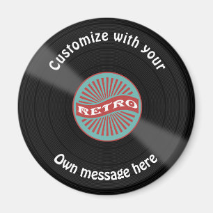 Gepersonaliseerd vinylrecord magneet