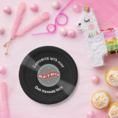 Gepersonaliseerd vinylrecord papieren bordje (Feest)