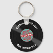 Gepersonaliseerd vinylrecord sleutelhanger (Voorkant)