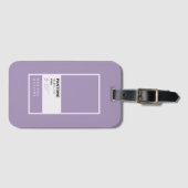 Gepersonaliseerd violet Bagagelabel | Aangepaste r (Voorkant (horizontaal))