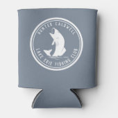 Gepersonaliseerd visembleem stoffig blauw blikjeskoeler (Voorkant)