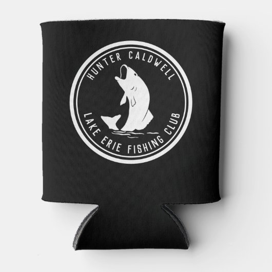 Gepersonaliseerd visembleem zwart-wit blikjeskoeler (Voorkant)