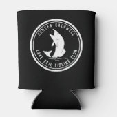 Gepersonaliseerd visembleem zwart-wit blikjeskoeler (Achterkant)