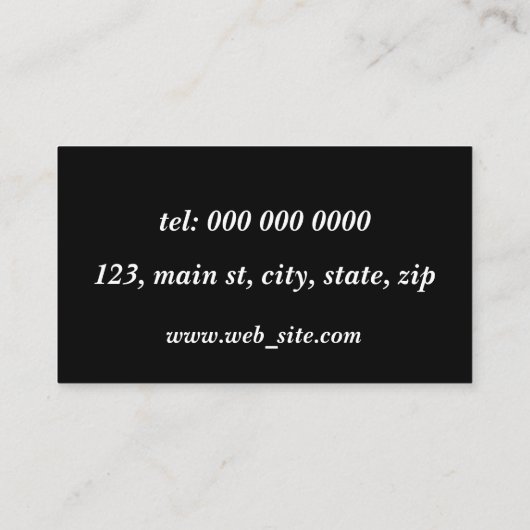 Gepersonaliseerd Visitekaartje (Achterkant)