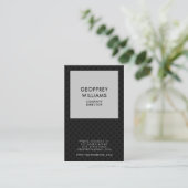 GEPERSONALISEERD VISITEKAARTJE DARK MINIMALISTISCH (Staand voorkant)