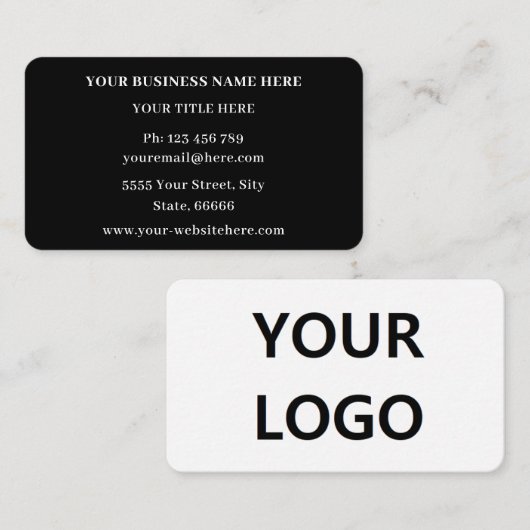 Gepersonaliseerd Visitekaartje Logo Uw eigen ontwe (Voorkant / Achterkant)