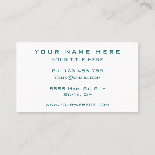 Gepersonaliseerd Visitekaartje met Logo Kies kleur (Achterkant)