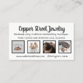 Gepersonaliseerd Visitekaartje met vier productfot (Voorkant)