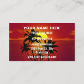 Gepersonaliseerd Visitekaartje Tropical Island Sun (Achterkant)