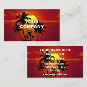 Gepersonaliseerd Visitekaartje Tropical Island Sun