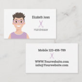 Gepersonaliseerd Visitekaartje van Hairdresser Ava (Voorkant / Achterkant)
