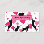Gepersonaliseerd Visitekaartje voor Cattery (Voorkant)