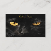 Gepersonaliseerd Visitekaartje voor Cattery Black  (Voorkant)