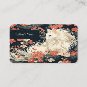 Gepersonaliseerd Visitekaartje voor Cattery Floral (Voorkant)