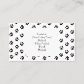 Gepersonaliseerd Visitekaartje voor Cattery Schatt (Achterkant)