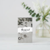 Gepersonaliseerd Visitekaartje voor Trendy Haircut (Staand voorkant)