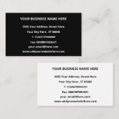 Gepersonaliseerd Visitekaartjes van uw kleuren en  (Voorkant / Achterkant)