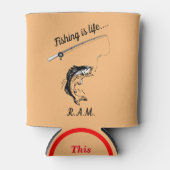 Gepersonaliseerd Vist Life Fish Rod and Reel Blikjeskoeler (Voorkant)