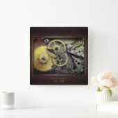 Gepersonaliseerd vistuig met lederen wandklok (Huis)