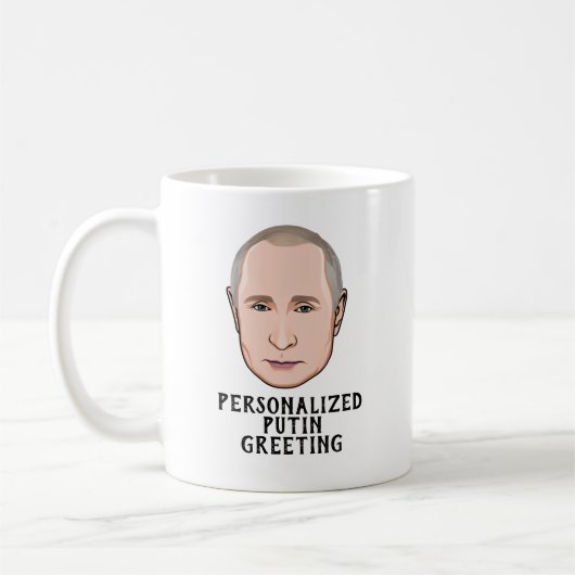 Gepersonaliseerd VLADIMIR PUTIN Koffiemok (Links)