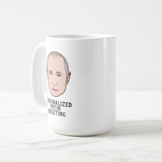GEPERSONALISEERD VLADIMIR PUTIN KOFFIEMOK (Voorkant links)